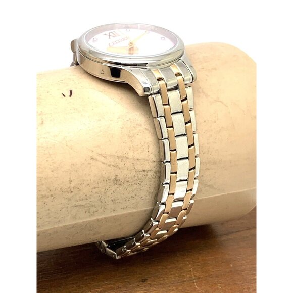 Citizen Women's Watch EM0897-51Y Eco Drive Mother of Pearl Dial Two Tone Steel - Picture 12 of 14